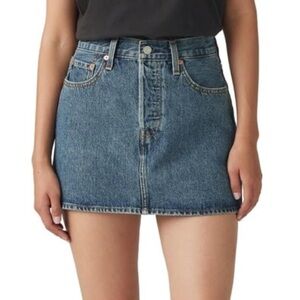 Levi's Blue Denim Mini Skirt